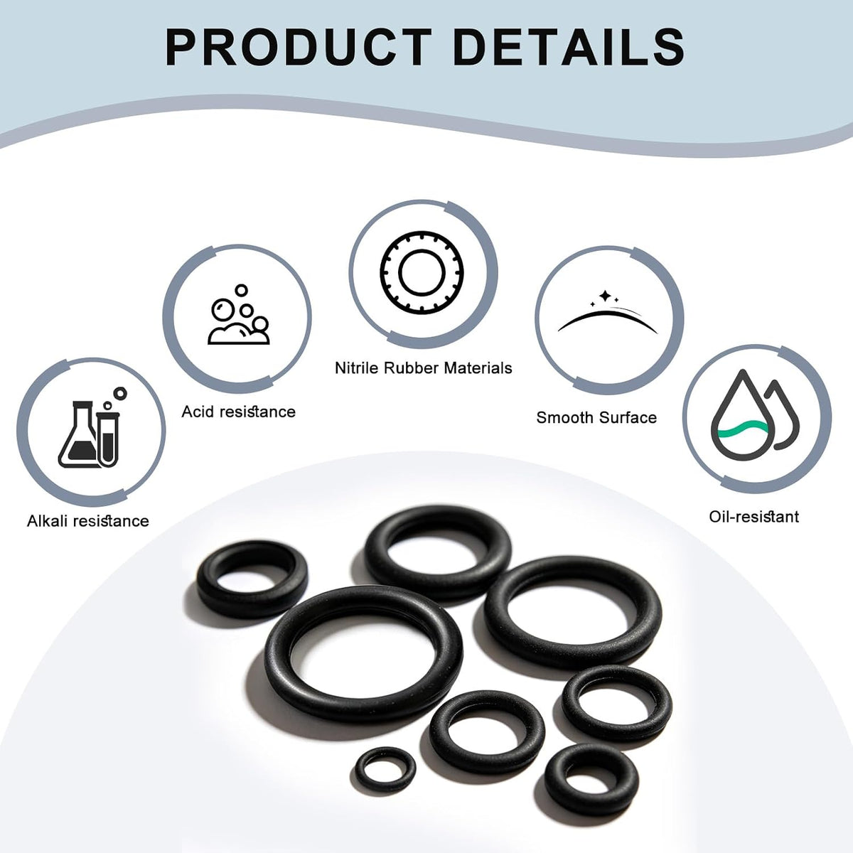 150 Buna-N O-Ring 70 Duro, 2-7/8" ID x 3-1/16" OD x 3/32" Width