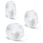 3 Rolls （Total 29.5 FT） Nano Tape Double Sided Heavy Duty,Clear Double Sided Tape Heavy Duty Outdoor,Double Sided