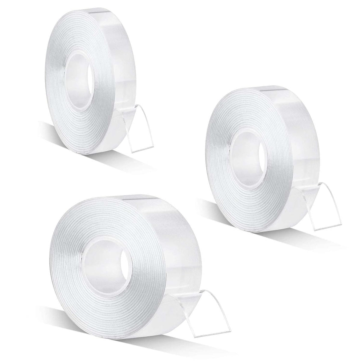 3 Rolls （Total 29.5 FT） Nano Tape Double Sided Heavy Duty,Clear Double Sided Tape Heavy Duty Outdoor,Double Sided
