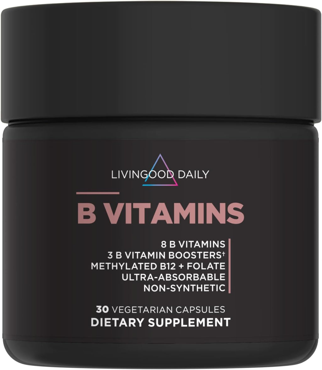 Vitamin B Complex Capsules for Men and Women, Methylated B12 & Folate, 11 Active Forms Including B1 B2 B3 B5 B6 &
