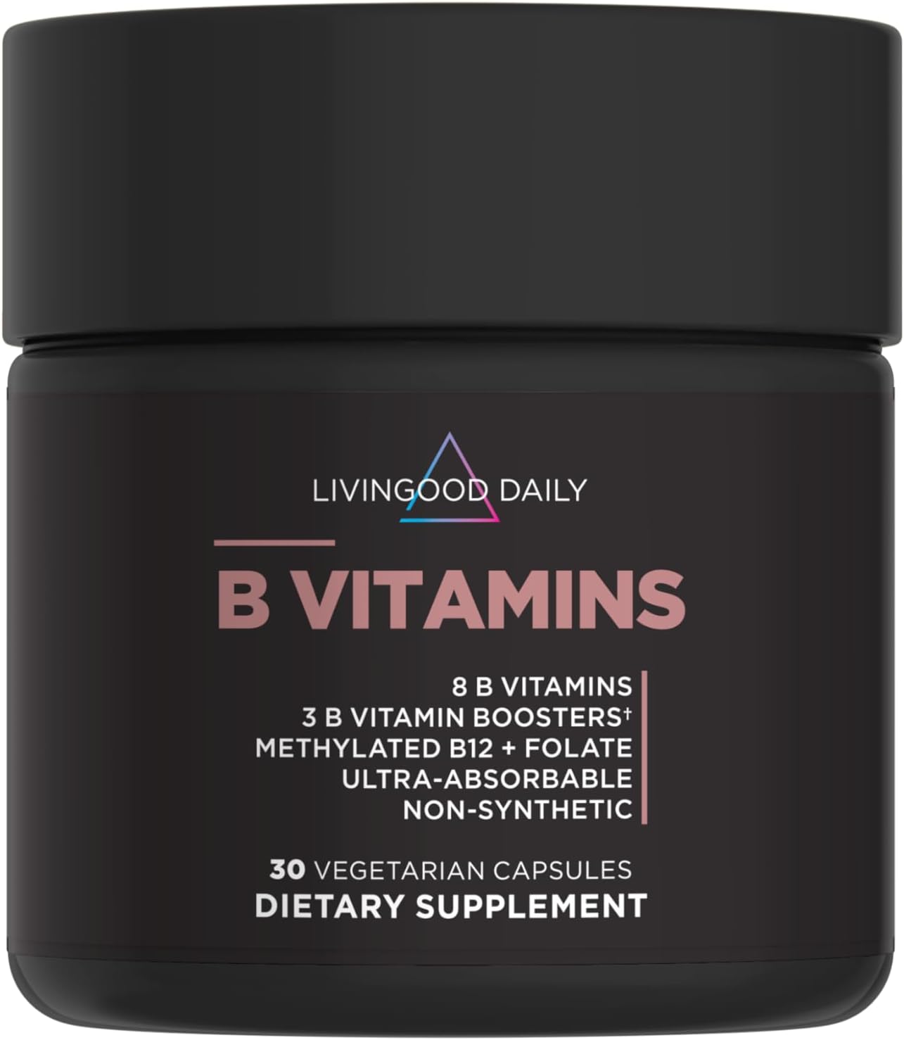 Vitamin B Complex Capsules for Men and Women, Methylated B12 & Folate, 11 Active Forms Including B1 B2 B3 B5 B6 &