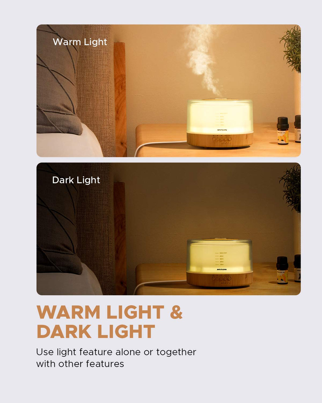Essential Oil Diffuser Sound Machine Combo Diffuser for Aromatherapy Fragrant Oil Cool Mist Humidifier with Natural