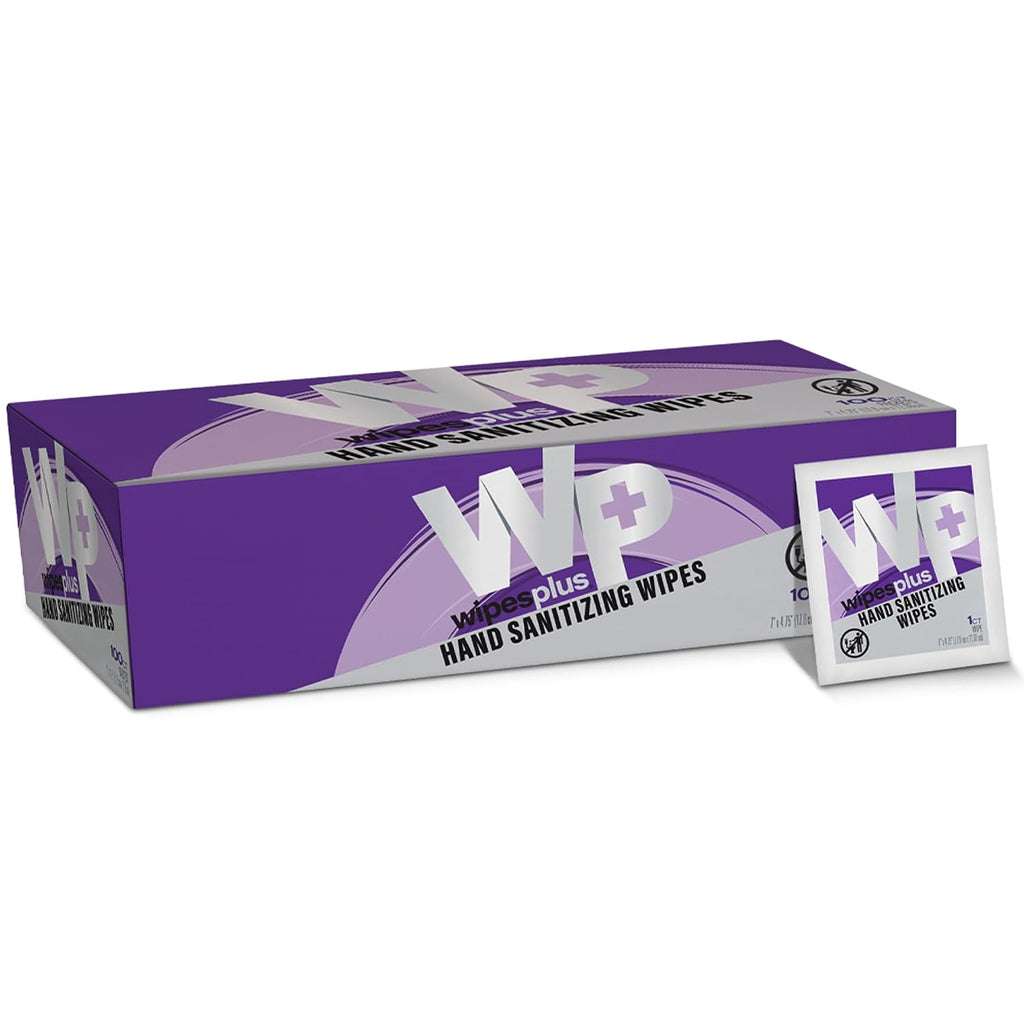 Hand Sanitzing Wipes Alcohol Wipes with Individual Sachets for Home and Business, 100 Count