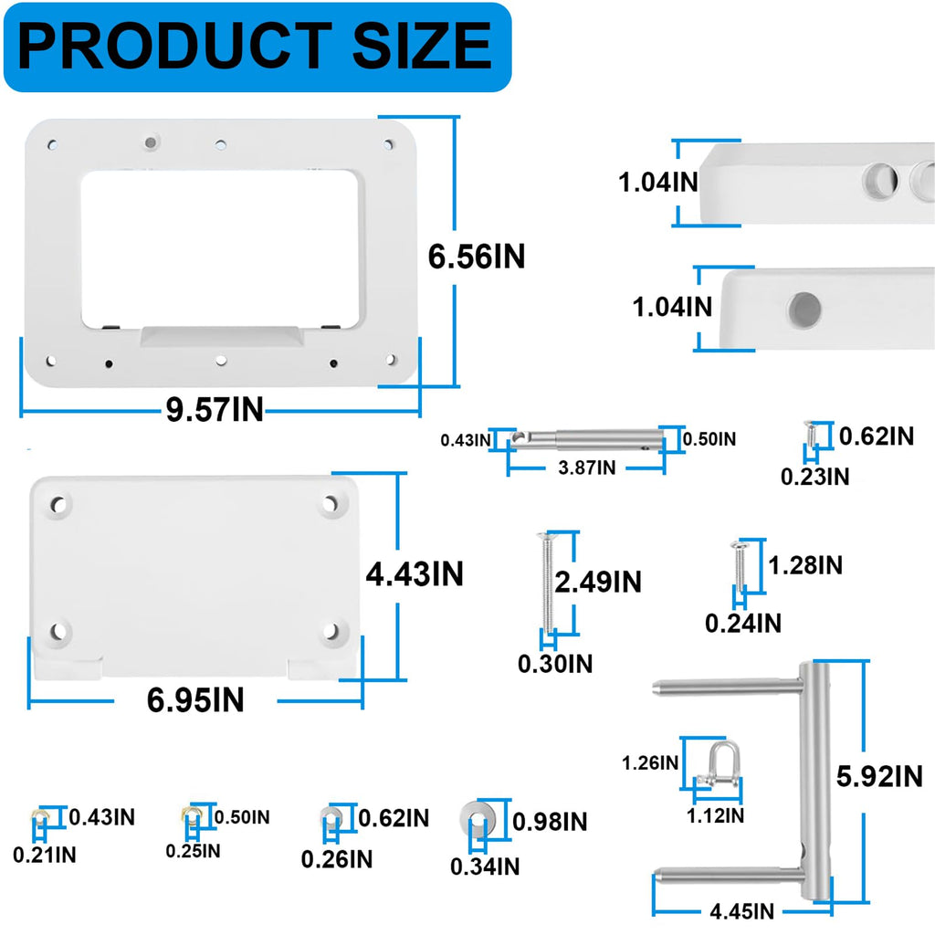 010-12832-61 Quick Release Bracket Plate Mount Fit for Garmin Force Kraken Trolling Motor, Heavy-Duty Mounting Bracket Replace for 010-12832-60, 0100209801