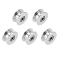 WINSINN GT2 Idler Pulley - 20 Toothless, 3mm Bore, for 6mm Width Timing Belt, Aluminum - Ideal for 3D Printers, CNC Machines (5-Pack)