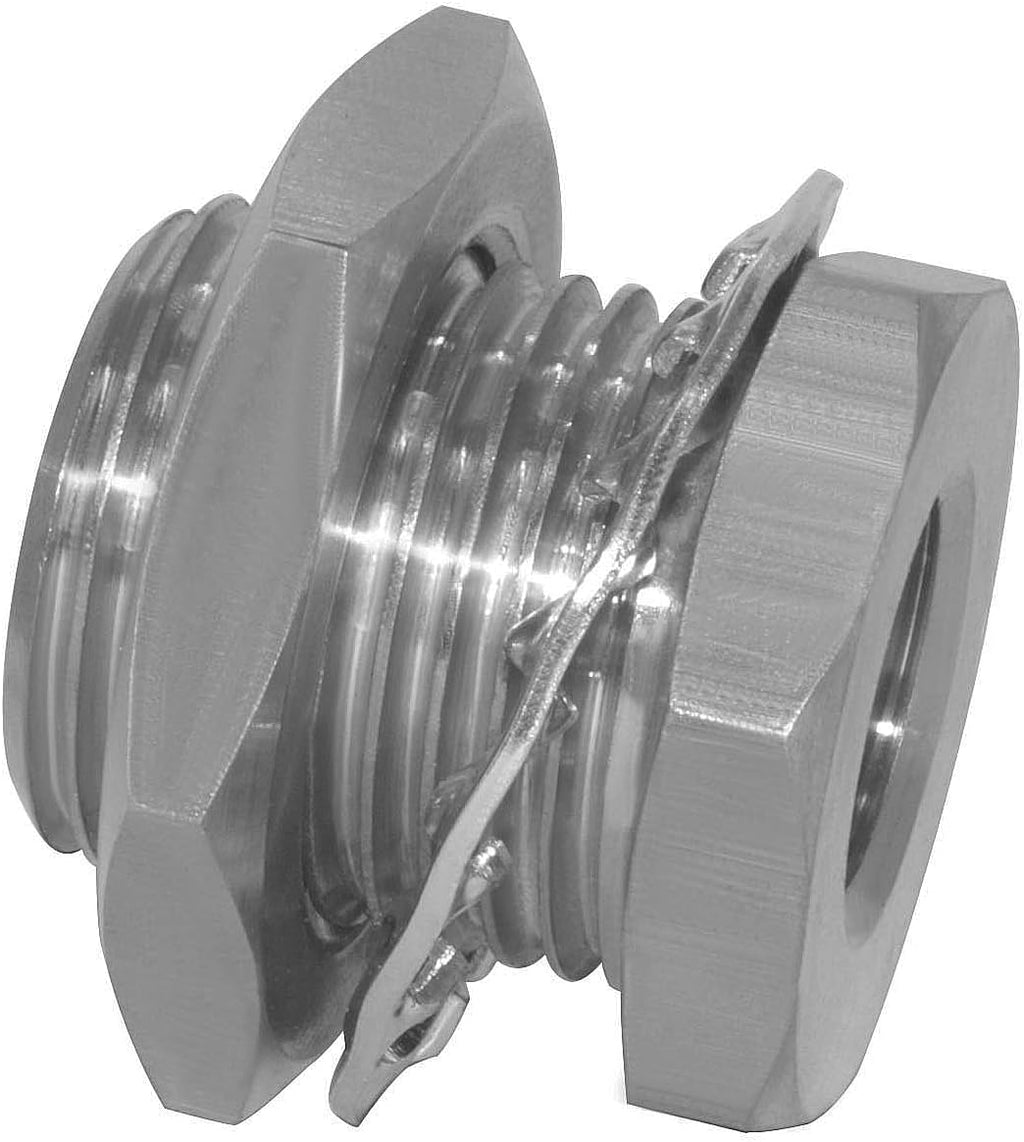 Beduan Stainless 1/4" NPT Female Bulkhead Coupler Thru-bulk Pipe Fitting (Full Female Thread)