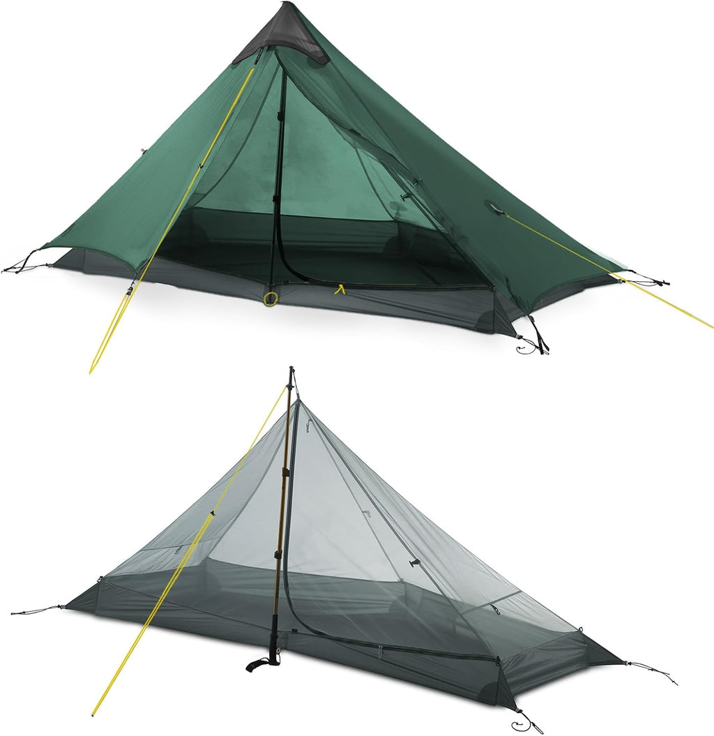 LANSHAN Ultralight Tent 3-Season Backpacking Tent for 1-Person or 2-Person Camping, Trekking, Kayaking, Climbing, Hiking