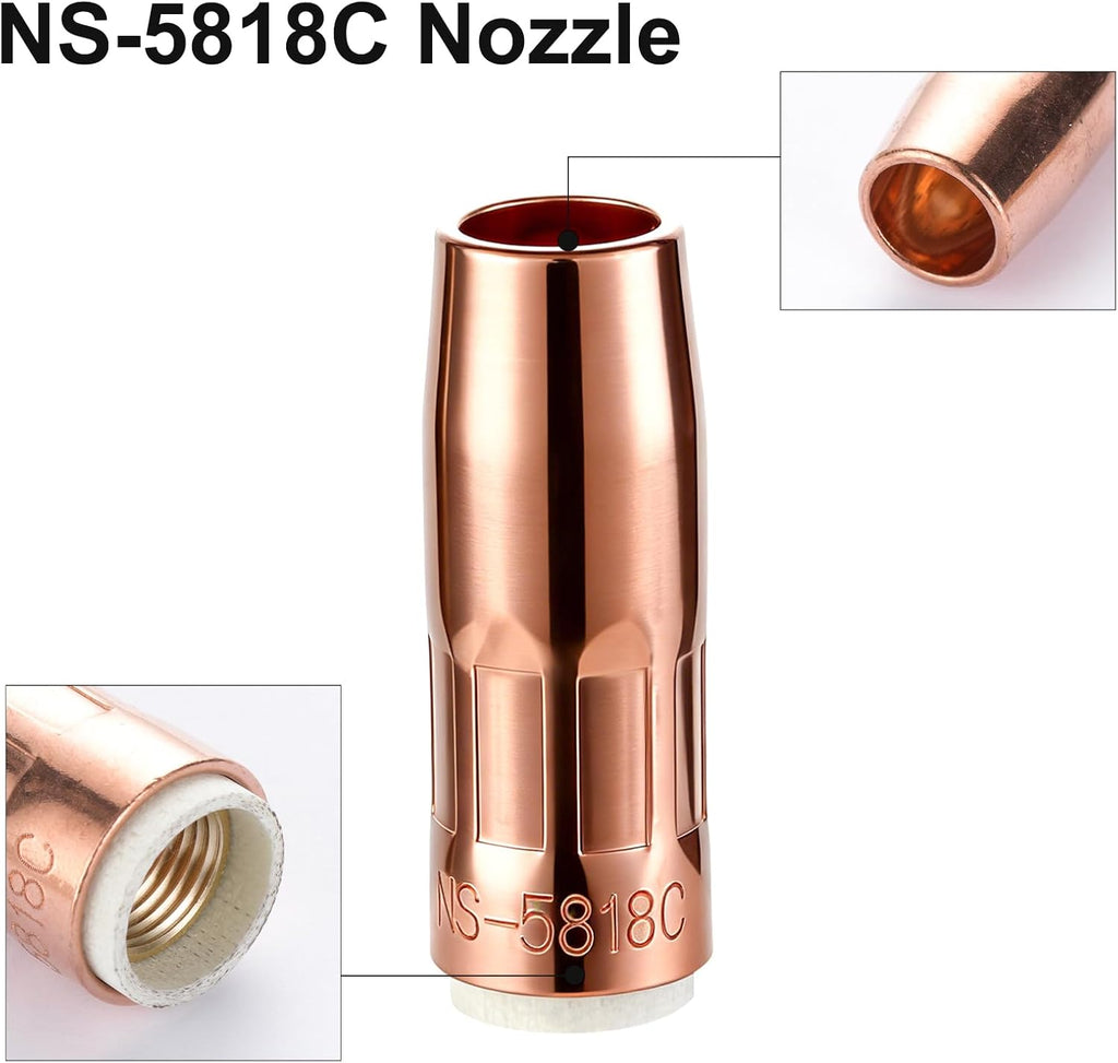 MIG Welding Nozzle NS-5818C Centerfire Slim 2-PK