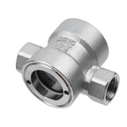 Antrader 1/2"NPT Female 304 Stainless Window Sight Glass Flow Indicator