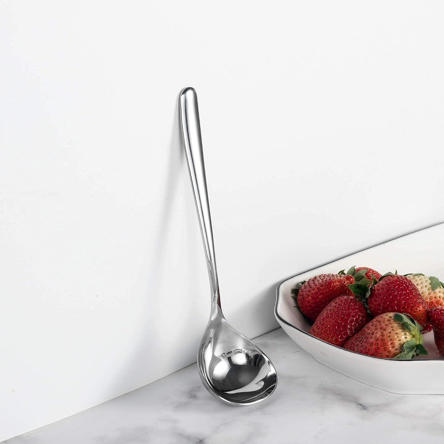 8-Inch Gravy Ladle SUS304 Stainless Steel Serving Ladle, Set of 4