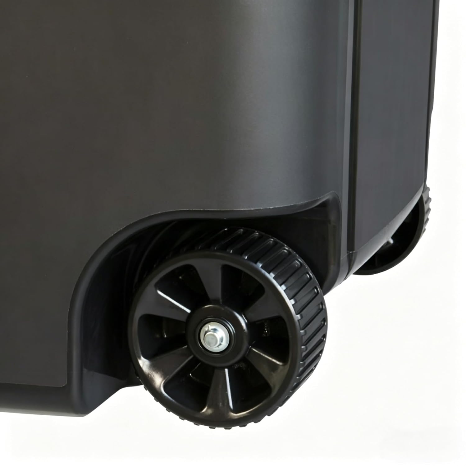 45 Gallon Heavy Duty Wheeled Outdoor Trash Can, Rubbish Bin with Attached Lid, with Easy-Grip Handle, Garbage Can for
