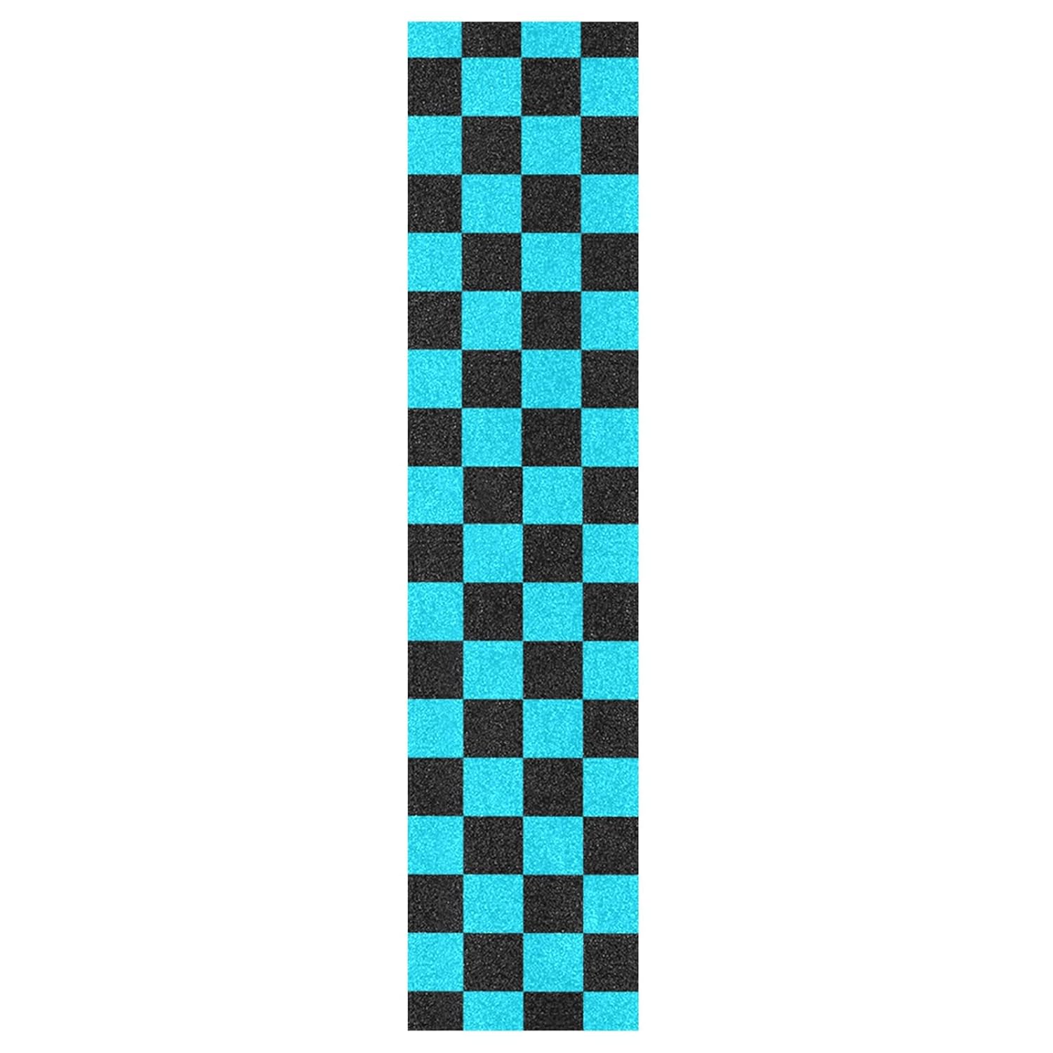 Checkered Blue Black Skateboard Grip Tape Longboards Griptape Sandpaper for Rollerboard Non-Slip Bubble Free Street