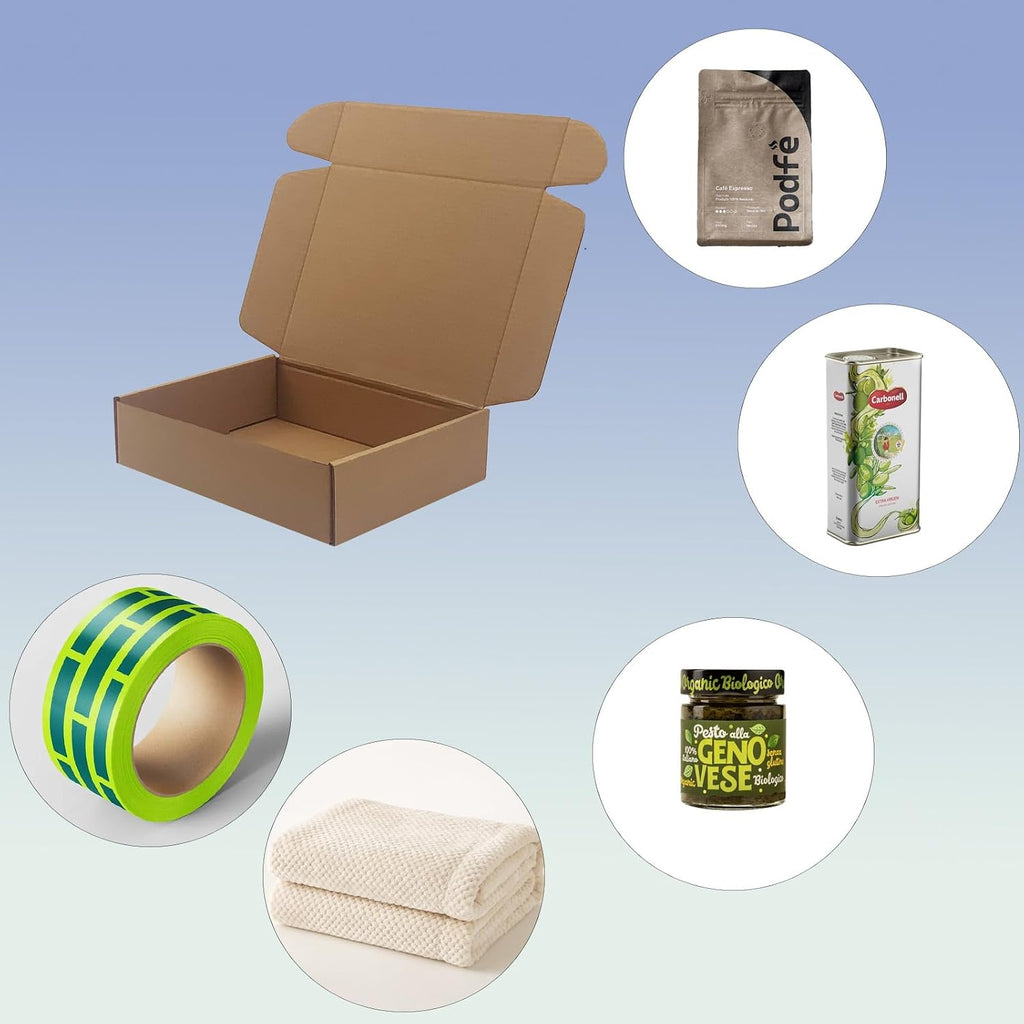 8x6x2 inch Shipping Boxes Pack of 25, Brown Corrugated Cardboard Mailer Box
