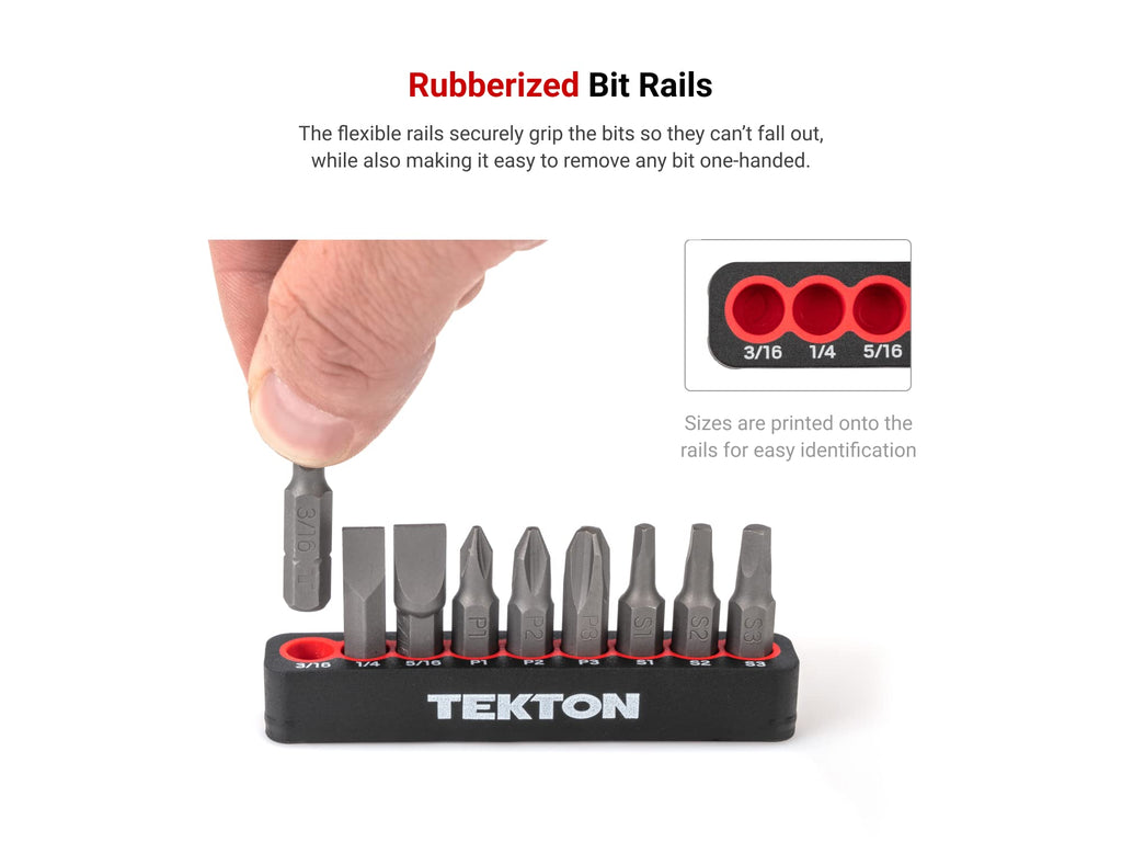 TEKTON 1/4 Inch Hex Bit Set, 9-Piece | DZX93001
