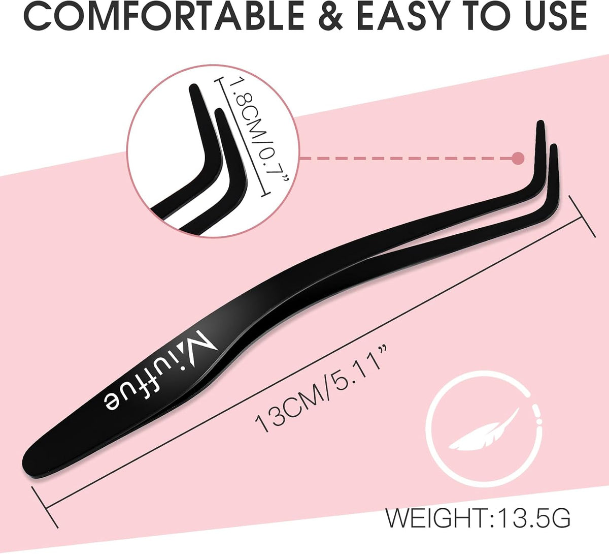 Lash Applicator Tool Curved Eyelash Tweezers