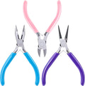 3 Pack Jewelry Pliers Set Tools for Jewelry Making and Repair | Needle Nose; Round Nose; Wire Cutters Chain Nose