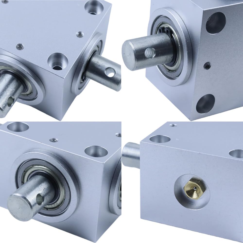 Right Angle Bevel Gearbox 90 Degree Side Mount 1:1 Gear Transmission Box (Three Short Shaft (Split Shaft))