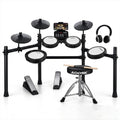 Electronic Drum Set, Professional Mesh Drum Pads, Upgraded Sound Module 260 sounds/30 Kits/20 Songs,Includes