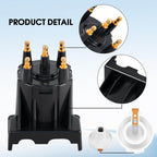 Distributor Cap and Ignition Rotor Kit Replacement for 3.0L 4cyl MerCruiser Engines Made by General Motors with Delco EST Ignition Systems - Replace 811635Q2, 18-5280 - Delco 4 Cylinder Tune Up Kit