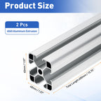 uxcell 2Pcs 400mm 4040 Aluminum Extrusion Profile, Anodized Linear Rail