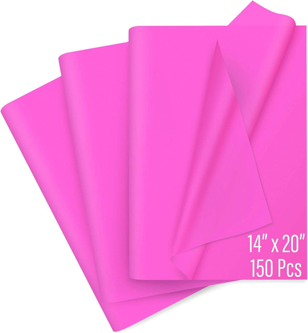 150 Sheets Pink Tissue Paper for Gift Bags Bulk 14"x20"