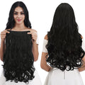18" 1-Pack 3/4 Full Head Curly Wavy Clips in on Synthetic Hair Extensions HE008 Hairpieces for Women 5 Clips 4.0 Oz