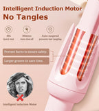 Auto Hair Curler, Automatic Curling Iron with 4 Temperature & 3 Timer, Automatic Shut-Off, Anti-Scald, Anti-Tangle