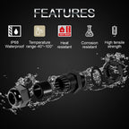 LeMotech 100 Pack NPT 3/4" Cable Glands Waterproof Adjustable 12.5-18mm Cable Connectors Black Nylon Joints with Gaskets