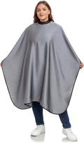 Salon Hair Cutting Cape for Adults - Adjustable Soft Silicone Collar Snap Closure, Silky Anti-Static Premium Haircut