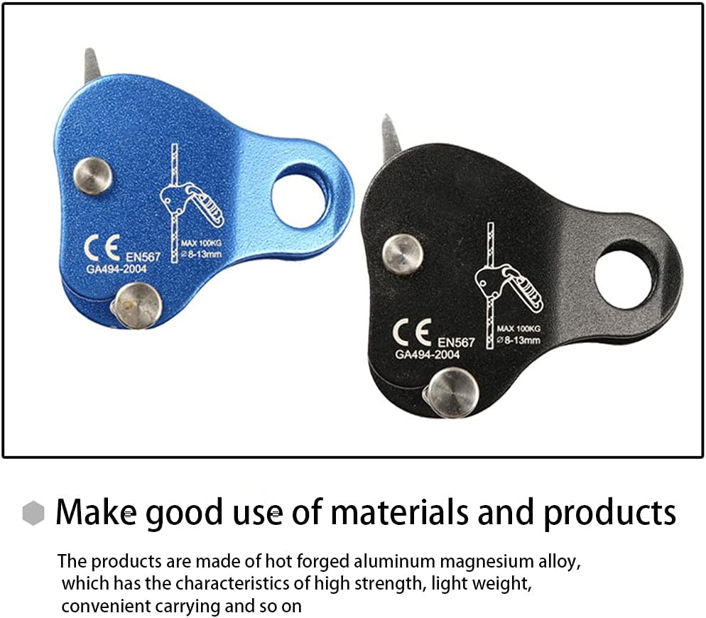 Climbing Rope Grab, High Strength Self Locking Safety Protective, Climbing Ascender Fall Protection Belay Device