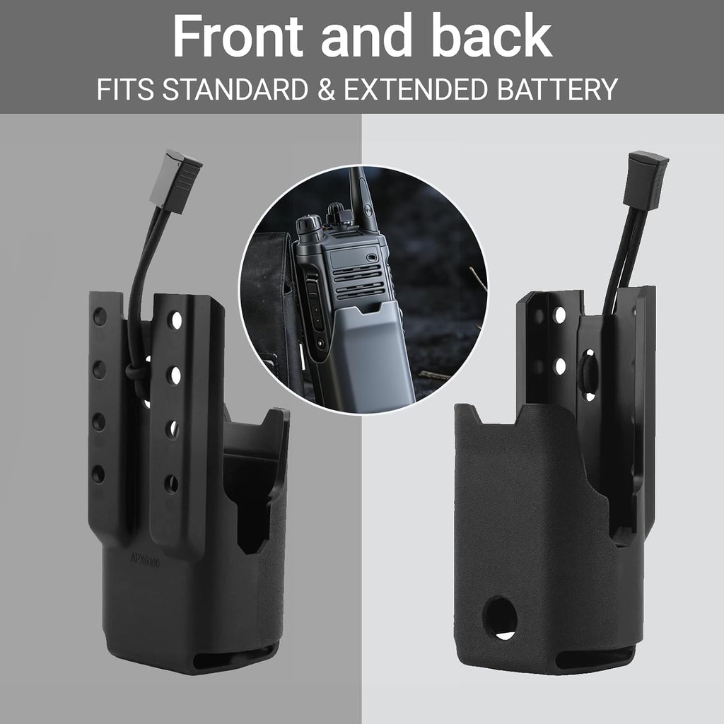 Tactical Radio Holster with Molle Vest Clip, Portable Radio Case Compatible with Motorola APX8000 APX6000 Radios with