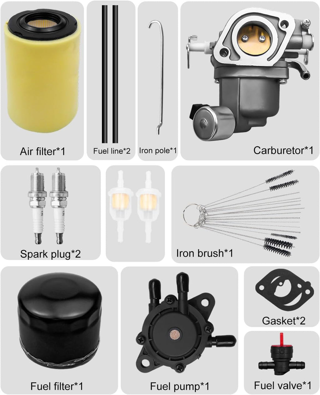 Z335E Carburetor Tune Up Kit Fit for John Deere Z335E Zero Turn Mower | Mower Carb Kit, with Fuel Pump Air Filter