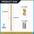 PATIKIL 1/16" Drill Bit 4341 High-Speed Steel for Thin Metal 2 Pcs