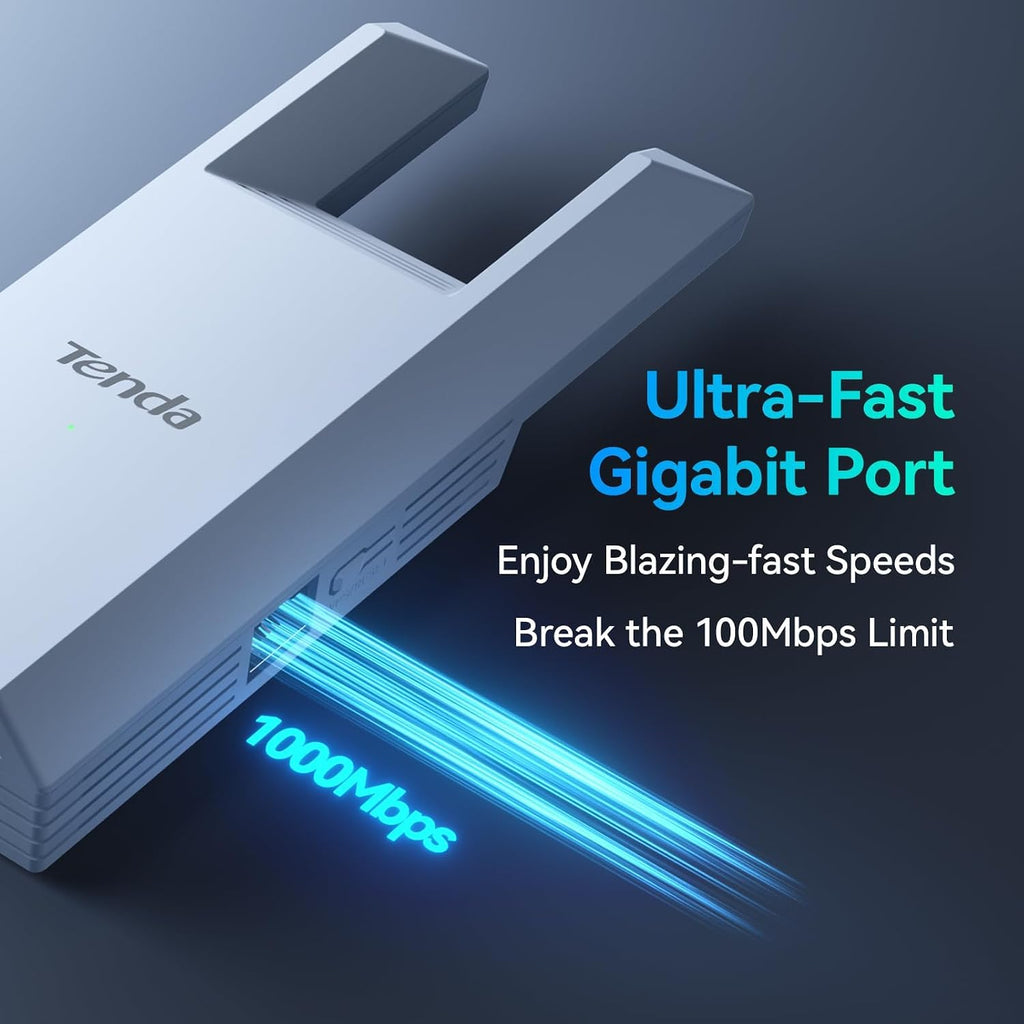 WiFi Range Extender AC1200 - WiFi Extender with Gigabit Ethernet Port, 1.2Gbps Home Signal Booster, Dual Band, Up to