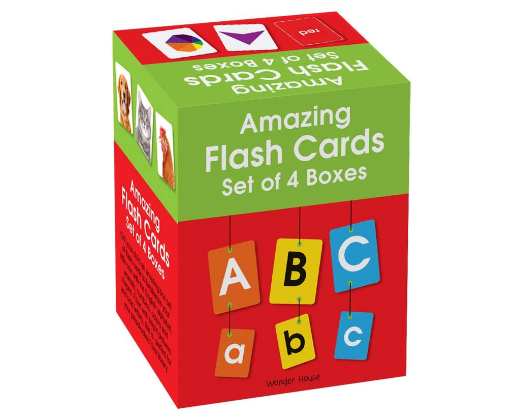 Amazing Flash Cards Set Of 4 Boxes: Early Development OF Preschool Toddler (220 Cards, Alphabet, Number, Animals