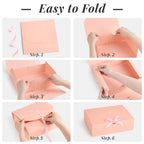 15 Pack 10.6" x 7.8" x 3.1" Pink Gift Boxes with Lids