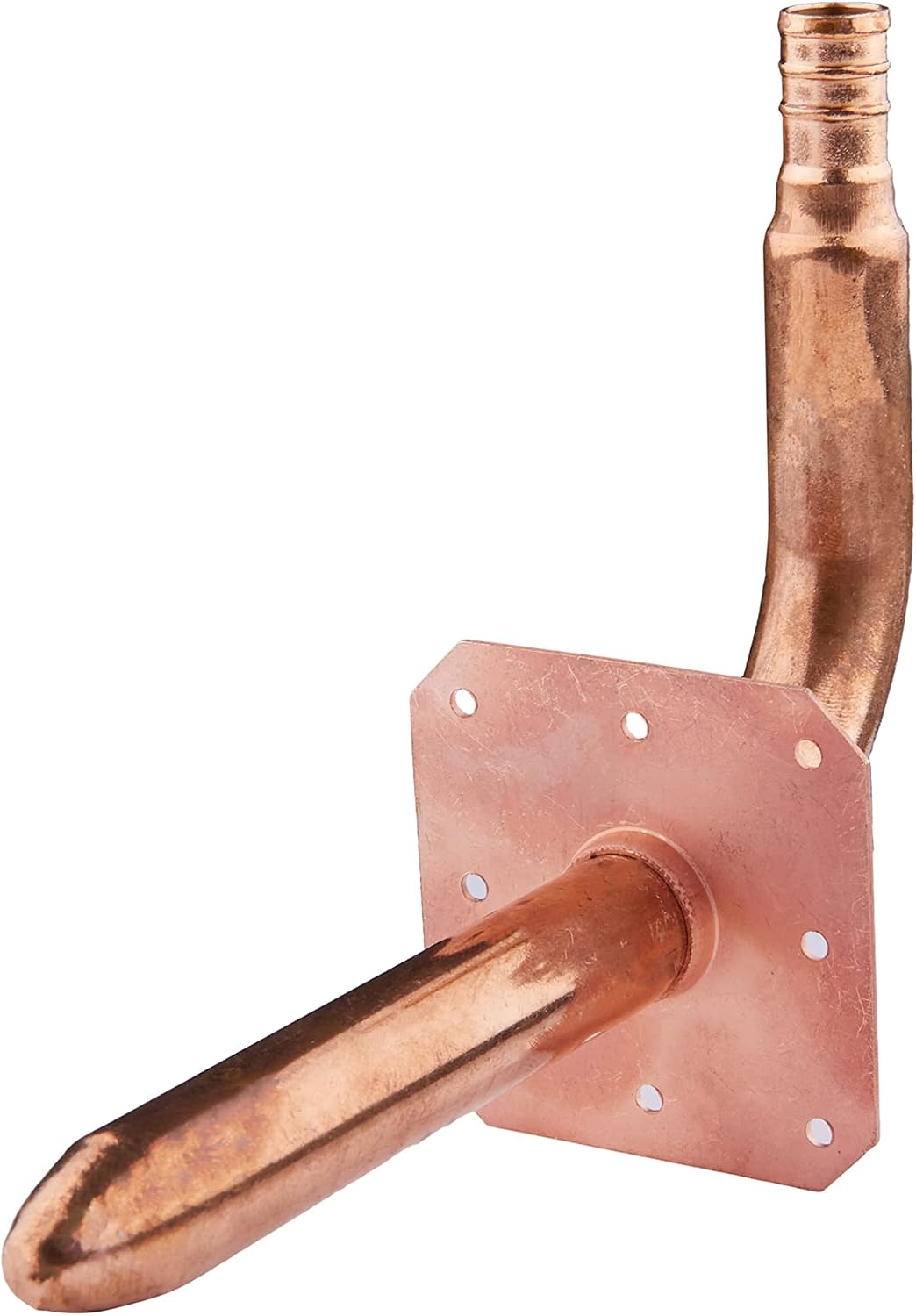 2Pcs EFIELD 1/2"PEX Copper Stub Out Elbow With Flange,6"Length(STUB009-2)