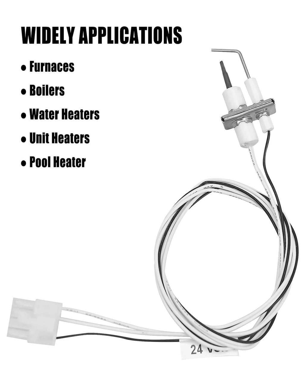Flame Rod Sensor Igniter 24V Replace Q3400A1024 Fit for Honeywell Model