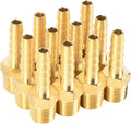 SUNGATOR 12-Pack 1/4" Air Hose Fittings, Brass Hose Barb Fitting, Adapter