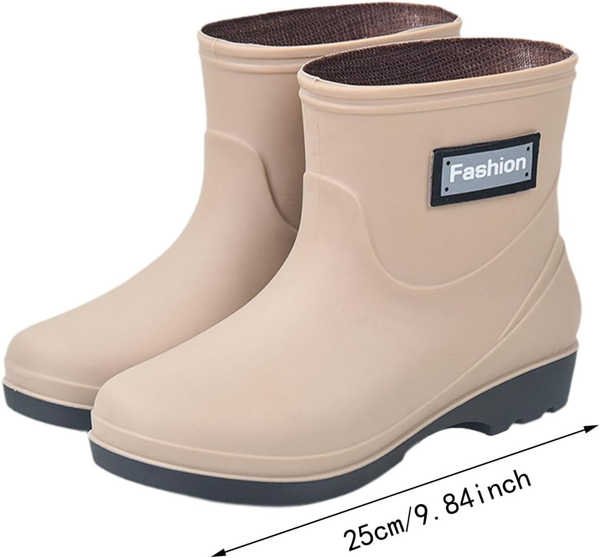Rain Boots Mid Calf Boots Waterproof Modern Portable Rain Shoes Anti Slip Rainboots for Fishing Backpacking Girls