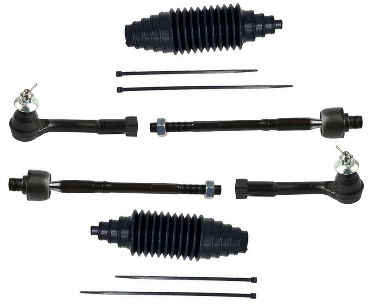 Front Left & RIght Inner & Outer Tie Rods Replacement Parts For Hyundai Genesis 2009 2010 2011 2012 2013 2014