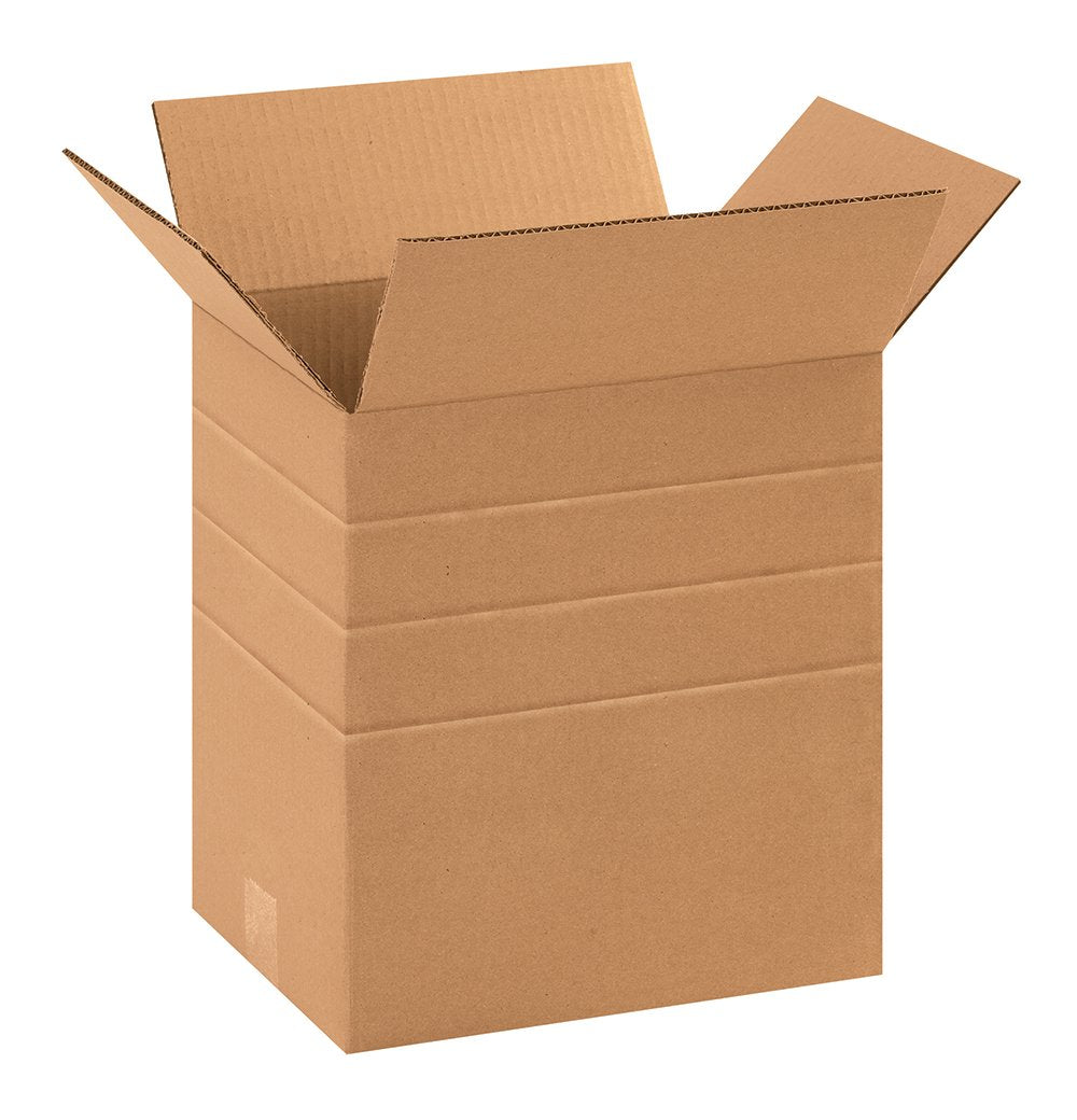 Mult-Depth Shipping Boxes 11 1/4"L x 8 3/4"W x 12"H 25-Pack - Corrugated Cardboard Box for Moving, Mailing, Packing