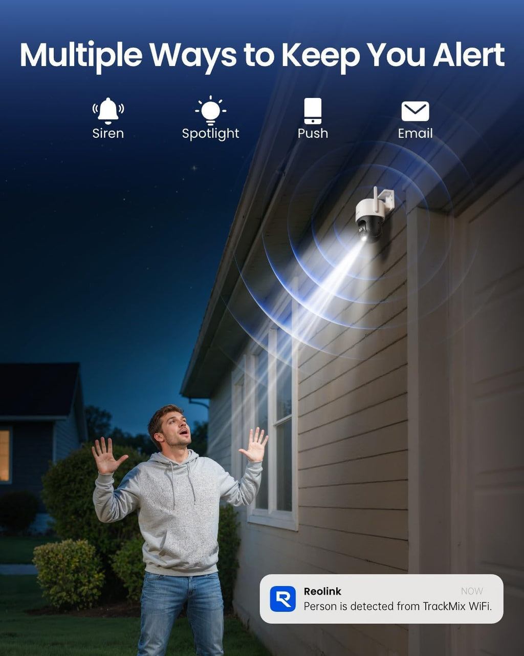 4K Wired WiFi Outdoor Security Camera, 8MP Dual Lens, 360 PTZ Camera, Auto Tracking, 2.4/5GHz Wi-Fi Smart