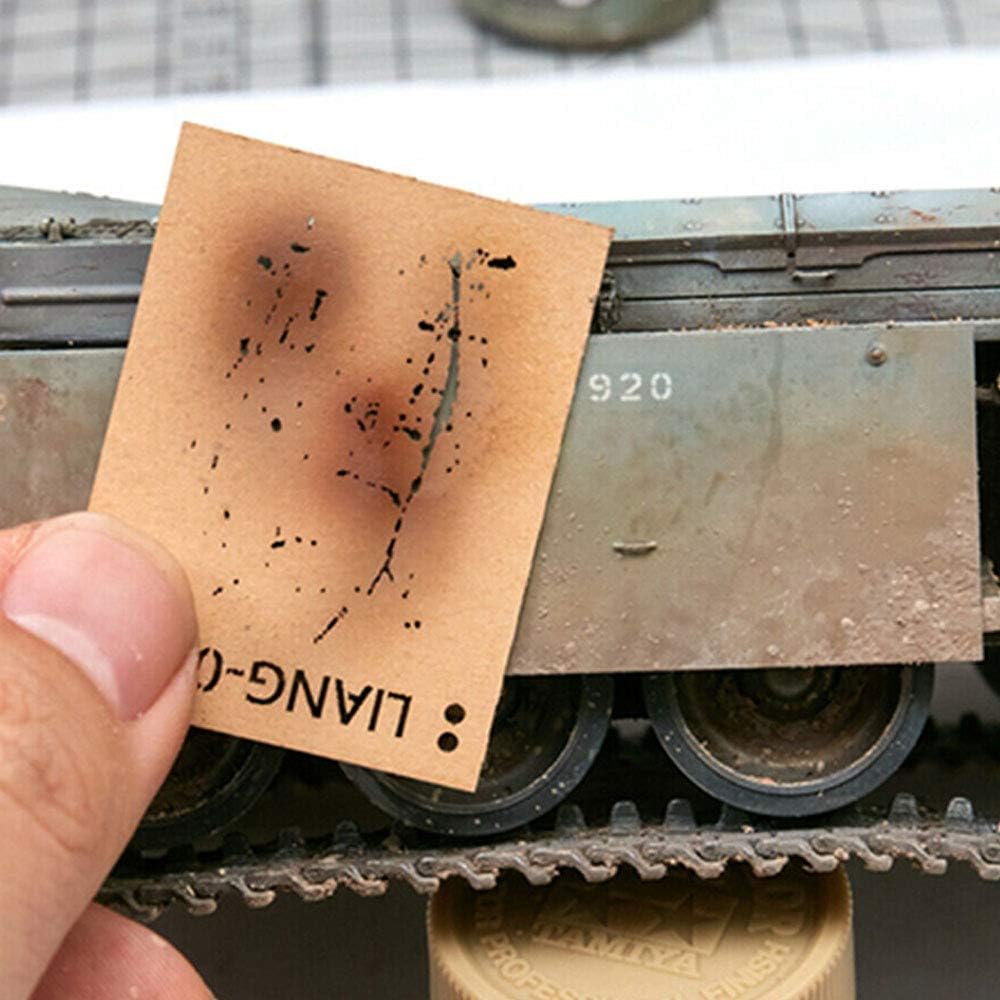 1Set DIY Decoration Weathering Airbrush Stencils Tools for 1/35 1/48 1/72 Scale Model
