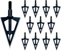 Hunting Broadheads 12PK 100 Grain 3 Blades Screw-in Arrow Tips, Compatible with Compound Bow, Recurve Bow & Crossbow