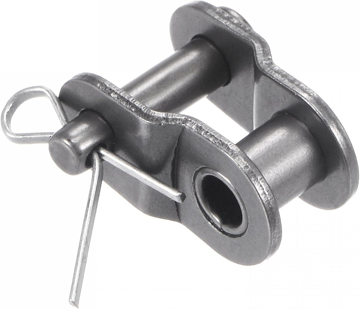 uxcell 16Pcs #25 Chain Offset Half Link Roller, 1/4" Pitch Carbon Steel, Standard Chain End Connector Split Links for 04C Chain