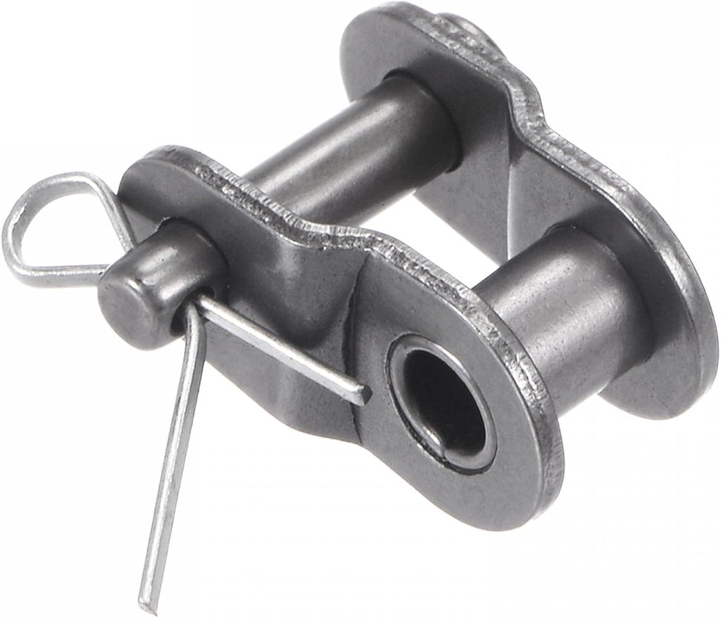 uxcell 6Pcs #25 Chain Offset Half Link Roller, 1/4" Pitch Carbon Steel, Standard Chain End Connector Split Links for 04C Chain