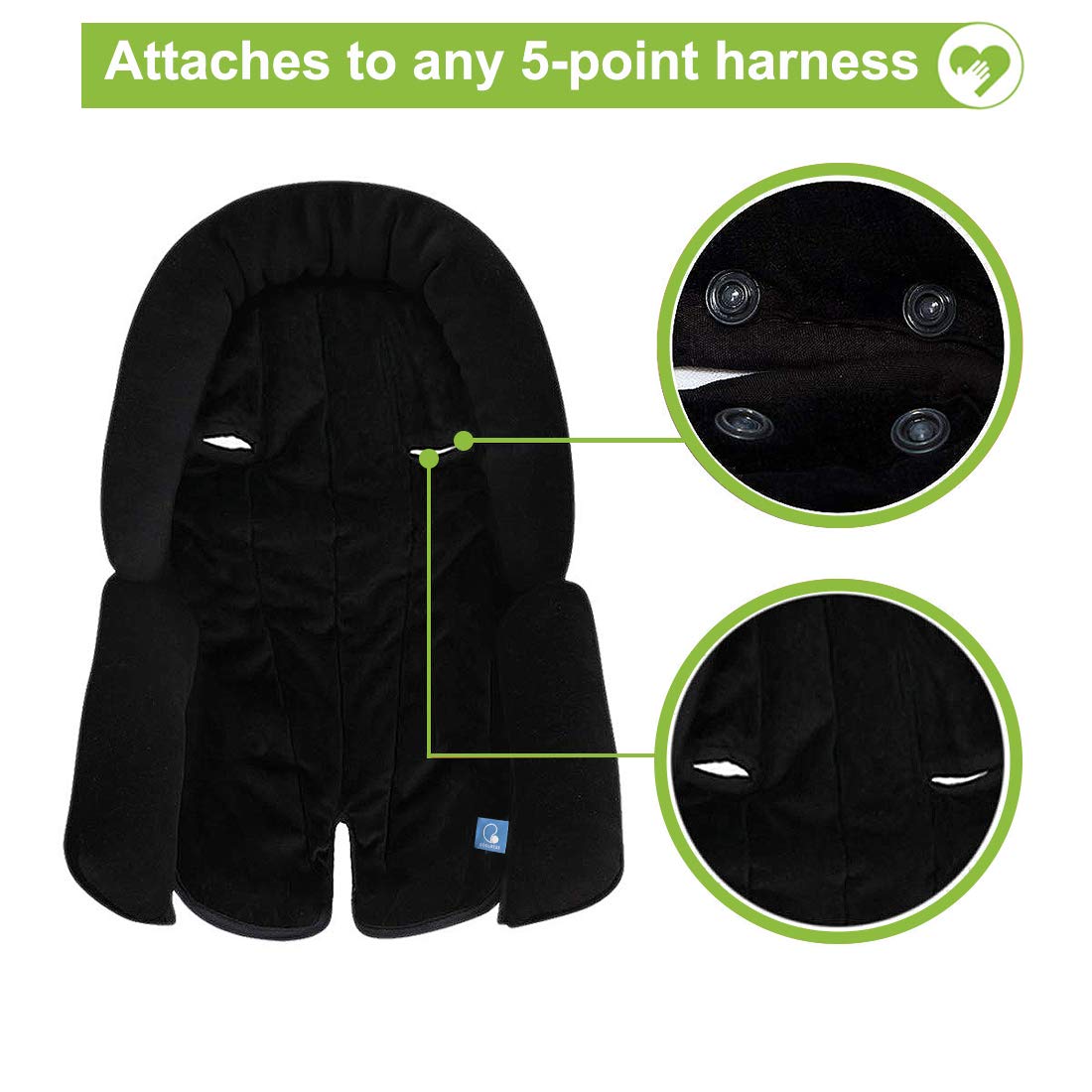 Upgraded 3-in-1 Babybody Support for Newborn Infant Toddler - Extra Soft Car Seat Insert Cushion Pad, Perfect for