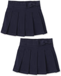 Toddler Girls' Uniform Bow Pleated Skort