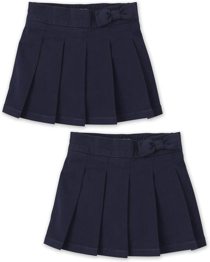 Toddler Girls' Uniform Bow Pleated Skort